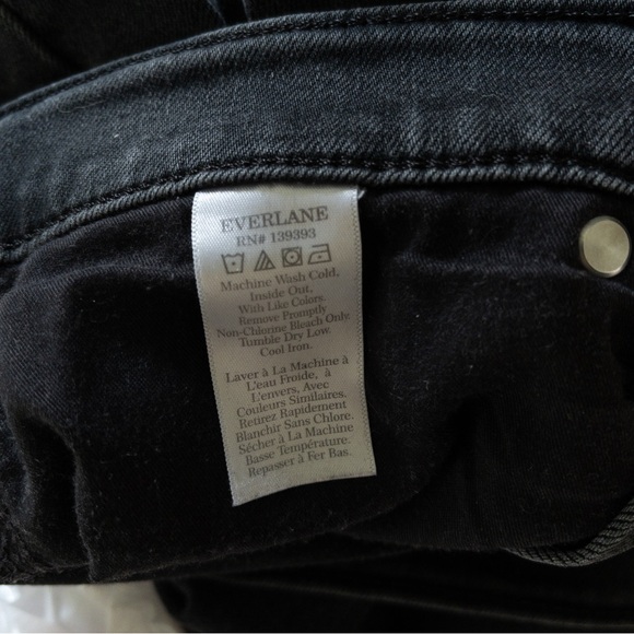 Everlane The Way High Skinny Jeans Organic Cotton Washed Black 28 6 Crop - Picture 11 of 12